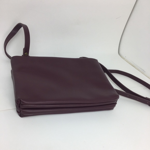 Burgundy Leather Shoulder Bag - Picture 5 of 7